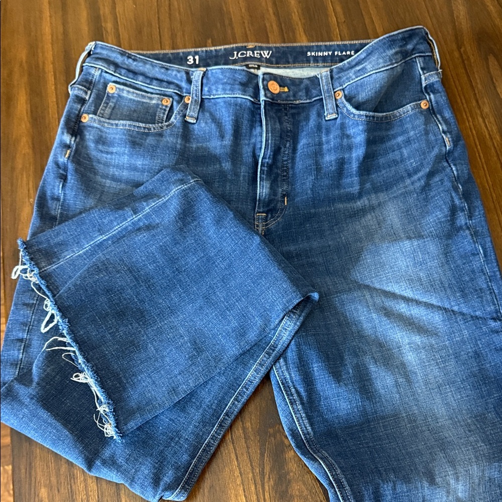 J.Crew Dark Blue Skinny Flare Jeans
